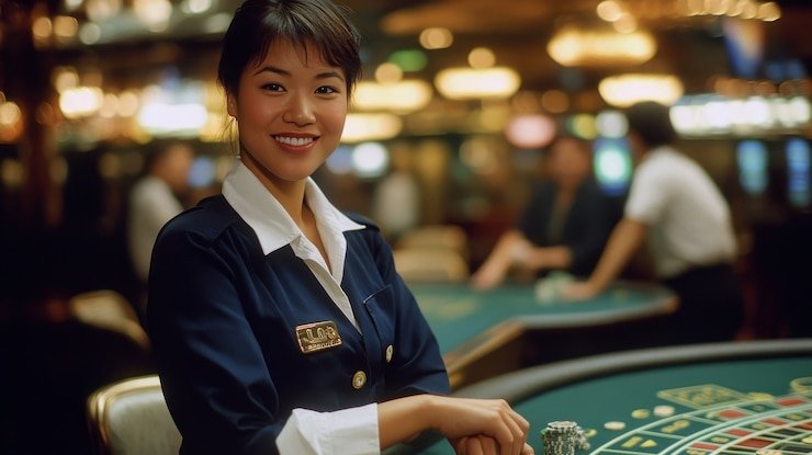 Studio live dealer rezeki toto dengan permainan blackjack, roulette, dan baccarat